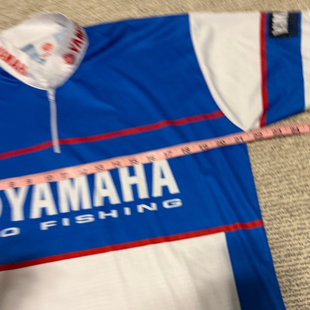 Yamaha Fishing Jersey/Shirt Blue and White Mens Small - Picture 4 of 6